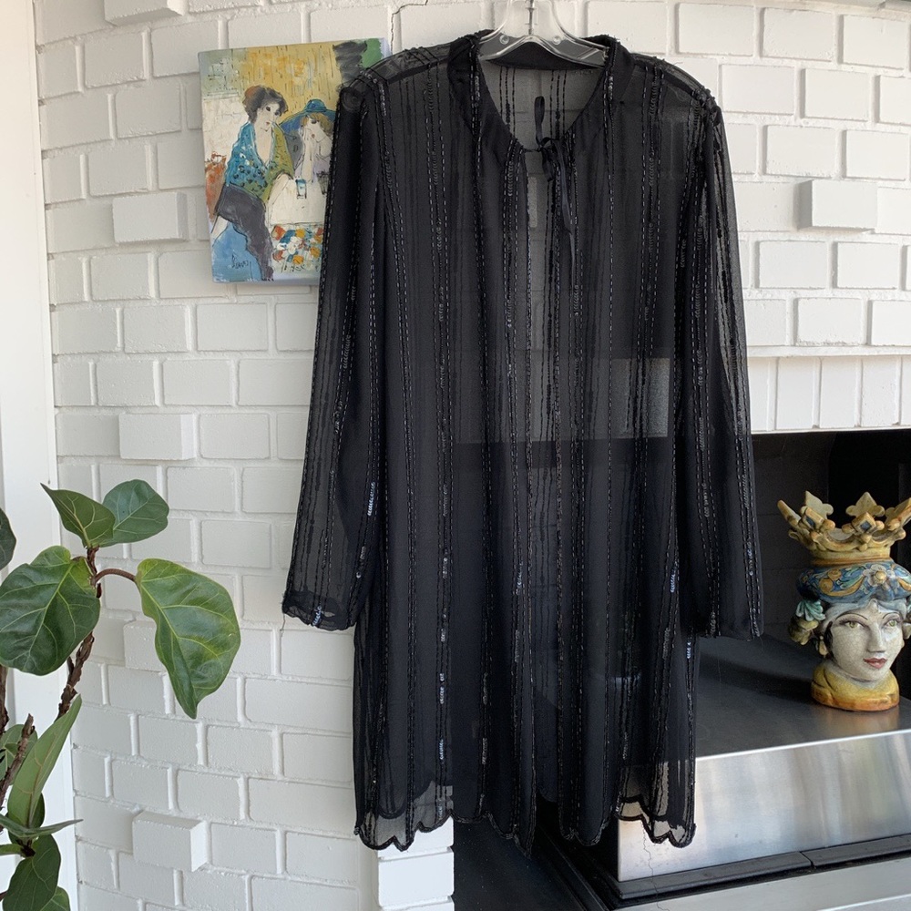 Vintage Sheer Sequin Cardigan/Jacket